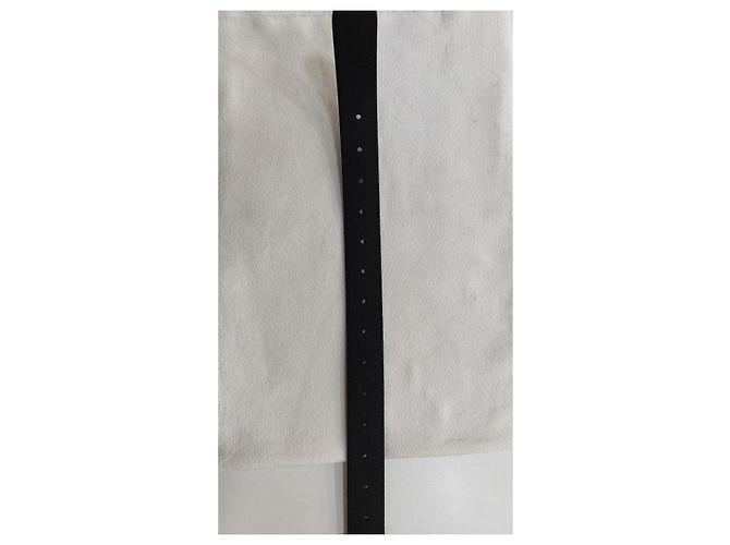 Cinturón Balenciaga BB Belt 30 de cuero negro con hebilla dorada - vista 5