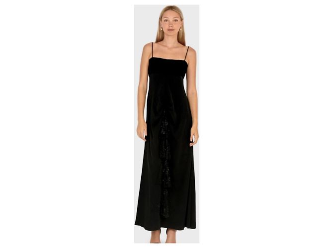Valentino Schwarzes Kleid mit Rüschen - Ansicht 4