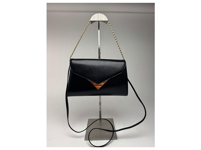 Vintage Givenchy 2-Wege-Ledertasche Schwarz - Ansicht 6