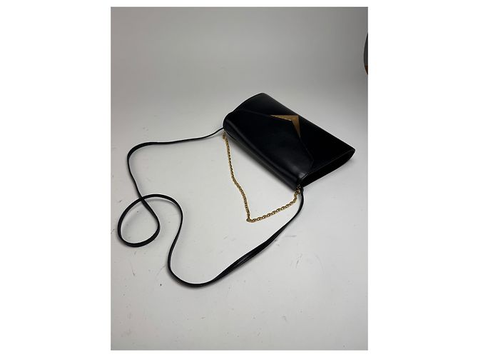 Vintage Givenchy 2-Wege-Ledertasche Schwarz - Ansicht 8