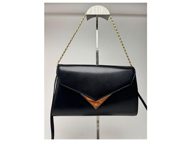 Vintage Givenchy 2-Wege-Ledertasche Schwarz - Ansicht 9