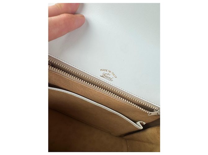 Vintage Gucci Leder Tasche weiß - Ansicht 8