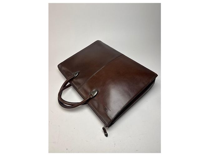 Vintage Issey Miyake Ledertasche braun - Ansicht 11