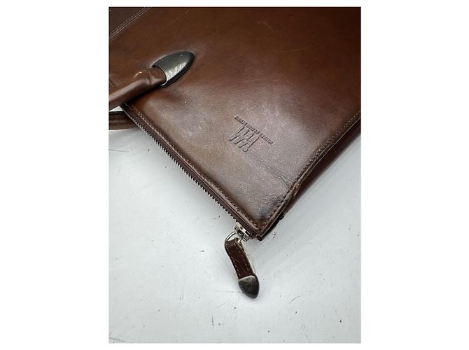 Vintage Issey Miyake Ledertasche braun - Ansicht 12