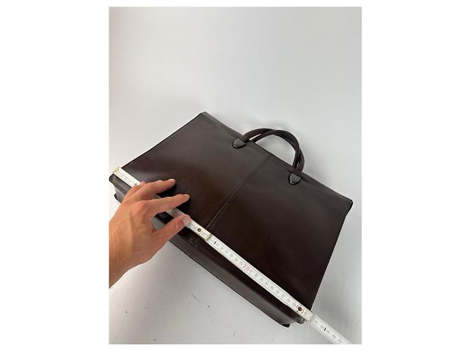 Vintage Issey Miyake Ledertasche braun - Ansicht 14