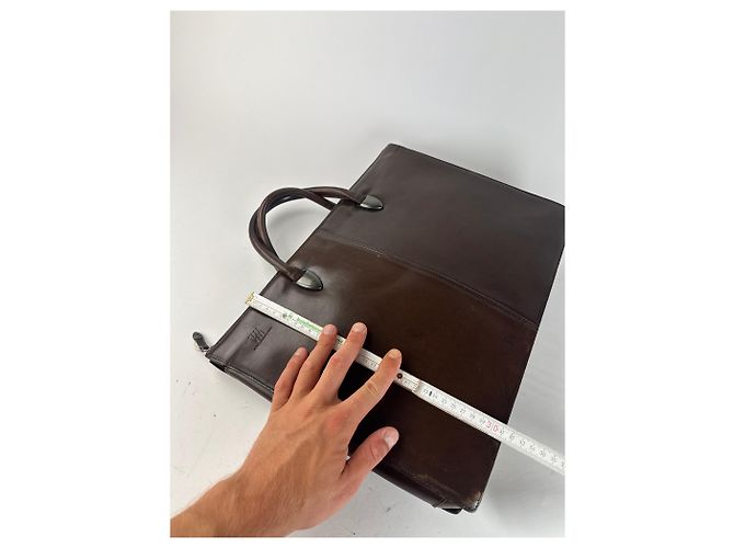Vintage Issey Miyake Ledertasche braun - Ansicht 15