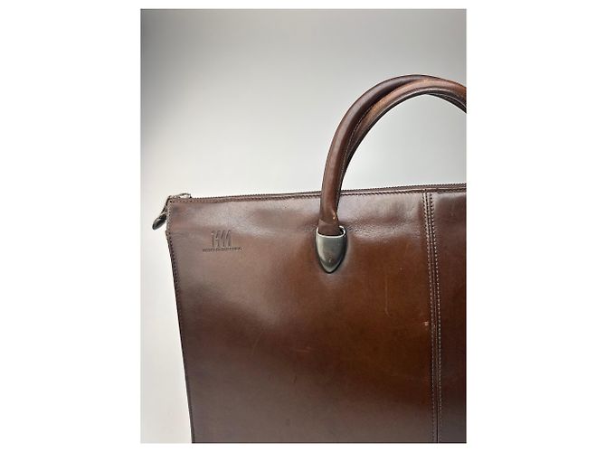 Vintage Issey Miyake Ledertasche braun - Ansicht 2