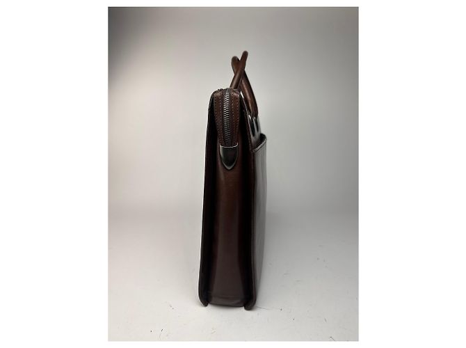 Vintage Issey Miyake Ledertasche braun - Ansicht 3