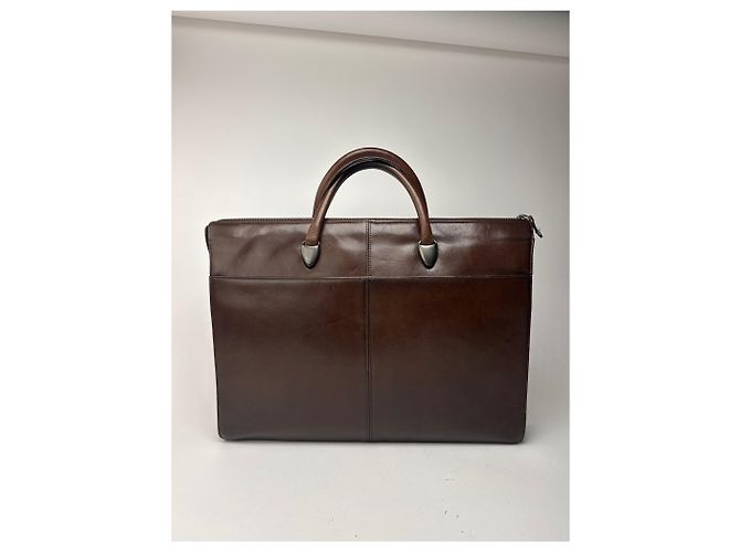 Vintage Issey Miyake Ledertasche braun - Ansicht 4