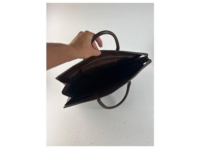 Vintage Issey Miyake Ledertasche braun - Ansicht 5