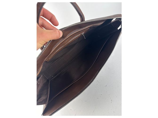 Vintage Issey Miyake Ledertasche braun - Ansicht 6