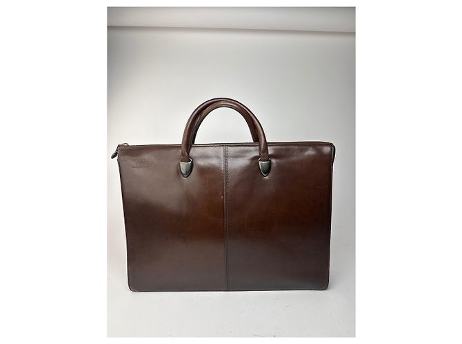 Vintage Issey Miyake Ledertasche braun - Ansicht 7