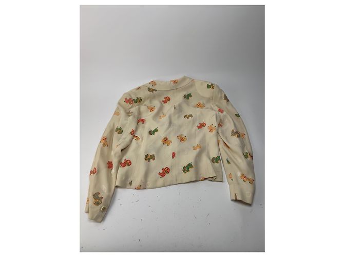 Conjunto de seda vintage Balenciaga beige - vista 8