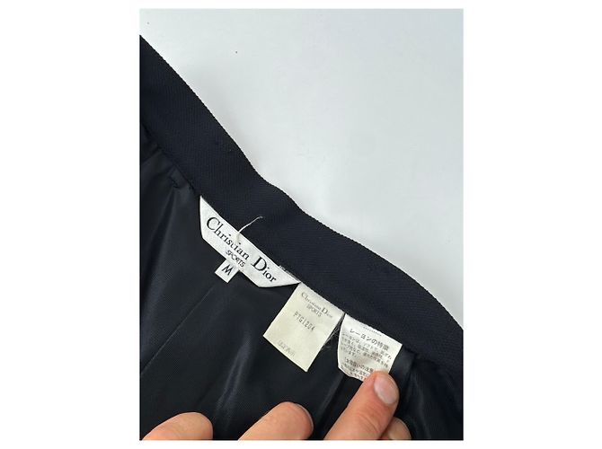 Gonna vintage Dior nera M Nero - vista 13