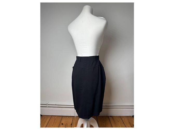 Gonna vintage Dior nera M Nero - vista 3