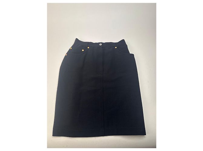 Gonna vintage Dior nera M Nero - vista 4
