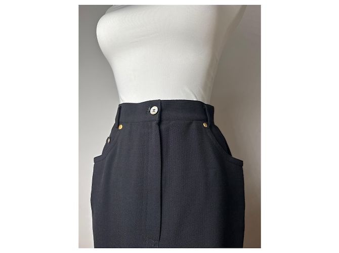 Gonna vintage Dior nera M Nero - vista 8