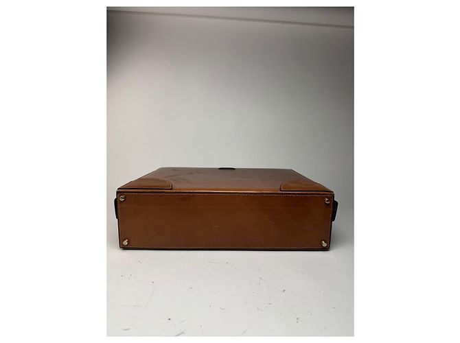 Valigia in pelle vintage Gucci marrone Cammello - vista 9