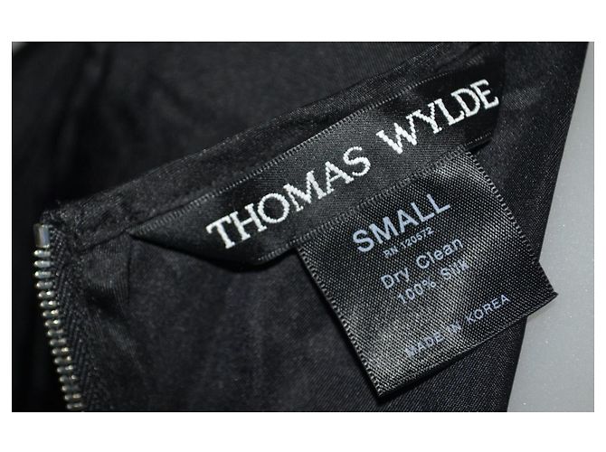 Thomas Wylde Seidenkleid Schwarz Größe S - Ansicht 5