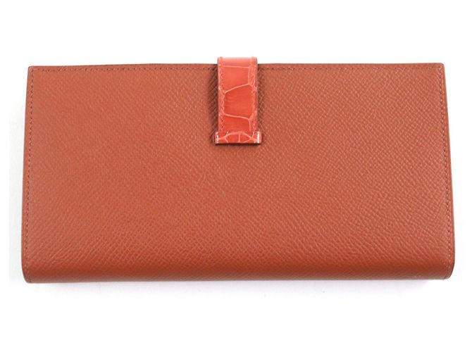 Hermès Cartera de cuero de cocodrilo HERMES Roja - vista 3