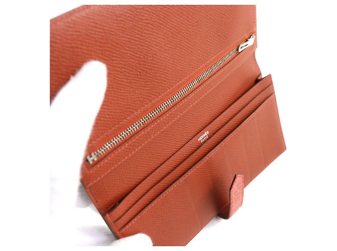 Hermès Cartera de cuero de cocodrilo HERMES Roja - vista 6