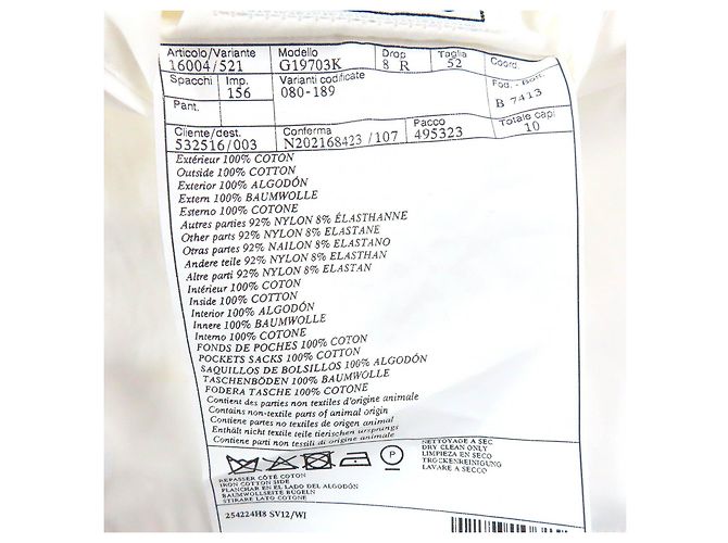 Hermès Chaqueta de estadio reversible HERMES blanca 52 Blanco Blanco roto - vista 10