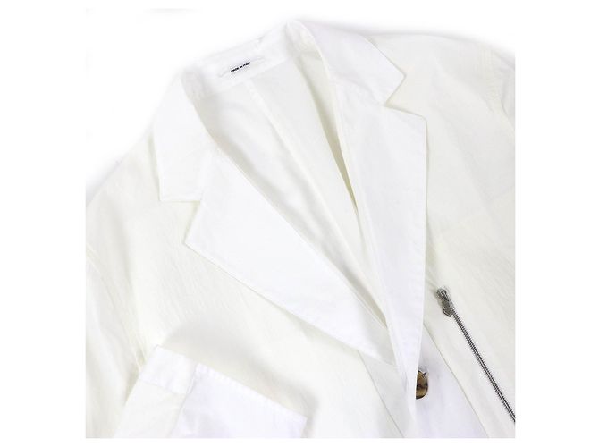 Hermès Chaqueta de estadio reversible HERMES blanca 52 Blanco Blanco roto - vista 5