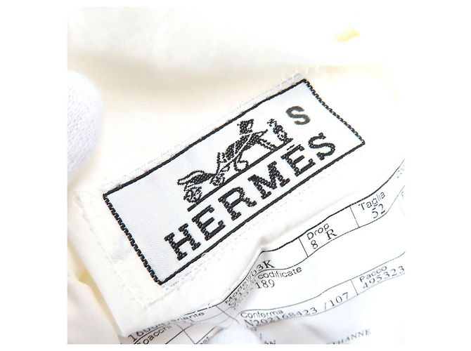 Hermès Chaqueta de estadio reversible HERMES blanca 52 Blanco Blanco roto - vista 9