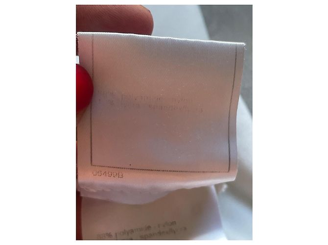Chanel Badeanzug Einteiler weiß mit CC Logo Stickerei - Ansicht 13