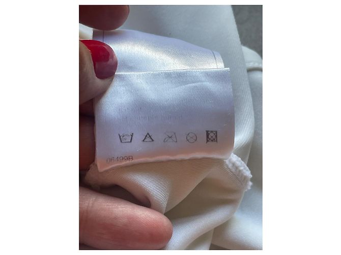 Chanel Badeanzug Einteiler weiß mit CC Logo Stickerei - Ansicht 15
