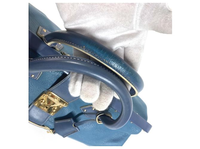 Borsa tote GM Suhali Angenieux di Louis Vuitton Blu - vista 12