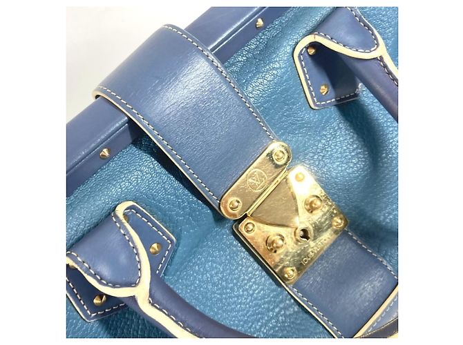 Borsa tote GM Suhali Angenieux di Louis Vuitton Blu - vista 5