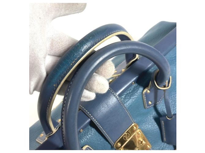 Borsa tote GM Suhali Angenieux di Louis Vuitton Blu - vista 6