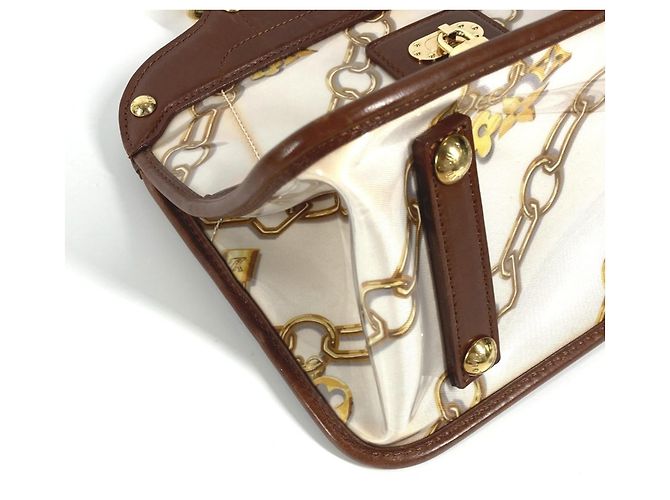 Borsa Hippo Monogram Charm Louis Vuitton Marrone Bianco - vista 12
