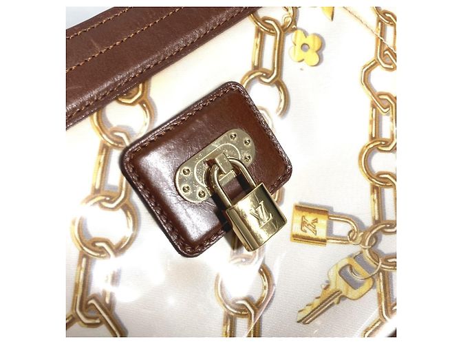 Borsa Hippo Monogram Charm Louis Vuitton Marrone Bianco - vista 13