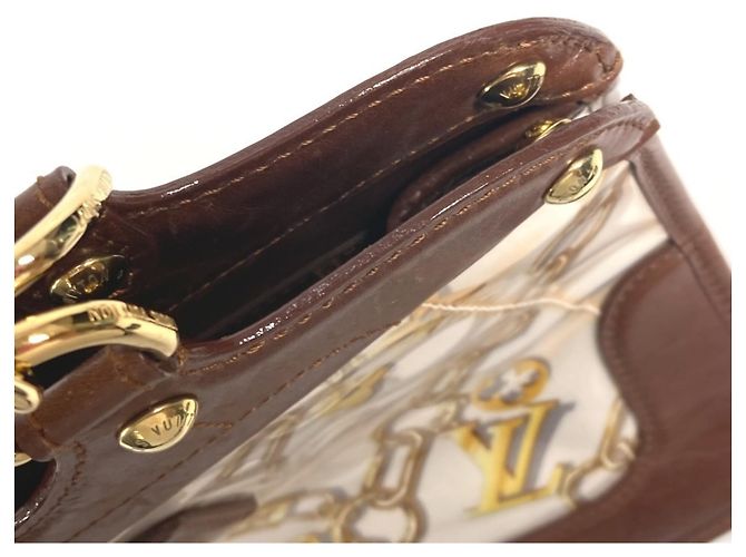 Borsa Hippo Monogram Charm Louis Vuitton Marrone Bianco - vista 14
