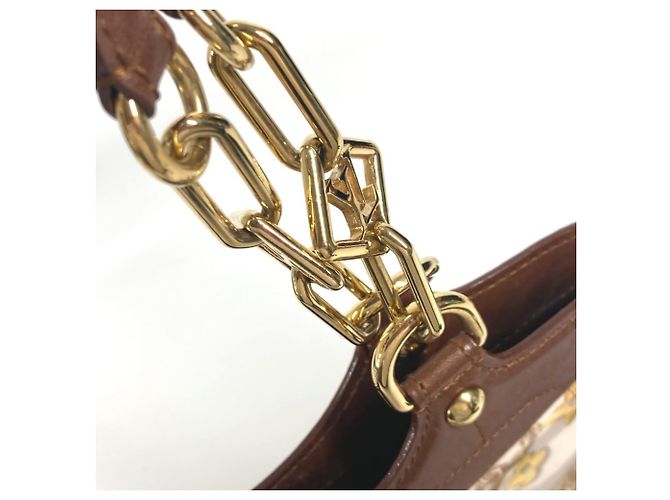 Borsa Hippo Monogram Charm Louis Vuitton Marrone Bianco - vista 15