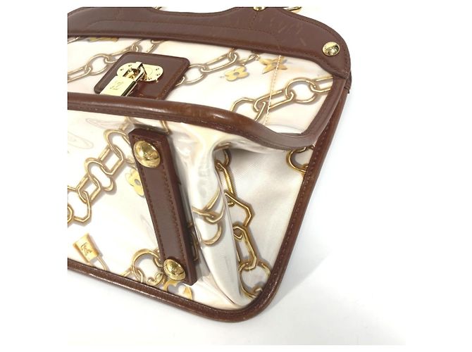 Borsa Hippo Monogram Charm Louis Vuitton Marrone Bianco - vista 6