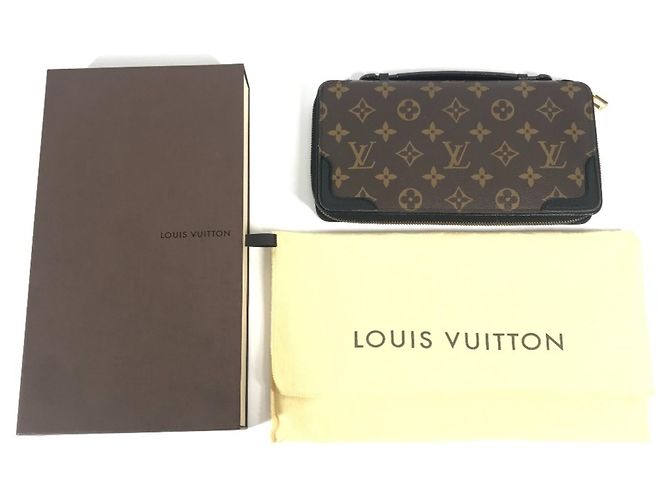 Louis Vuitton Monogram Macassar Daily Organizer Brown Black - view 17