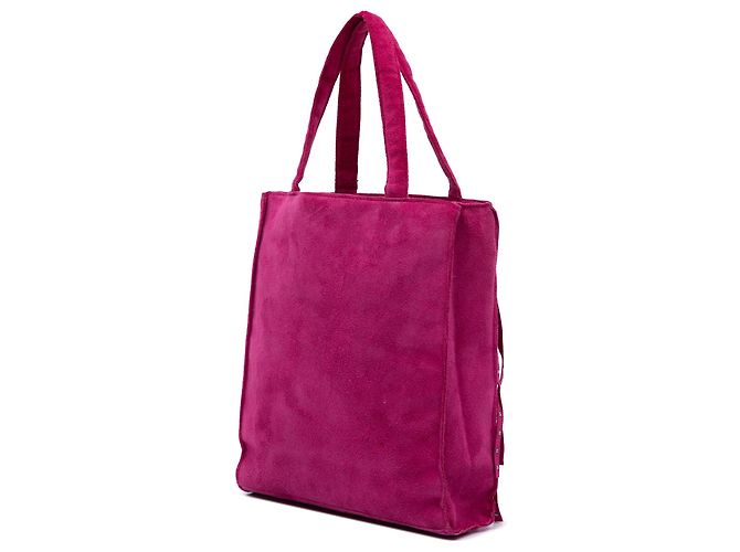 Chanel Pink Mini Wildleder Nieten Fransen Tote - Ansicht 2