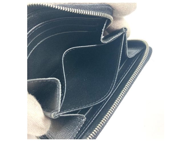 Monedero de cuero Epi Louis Vuitton Negro - vista 14