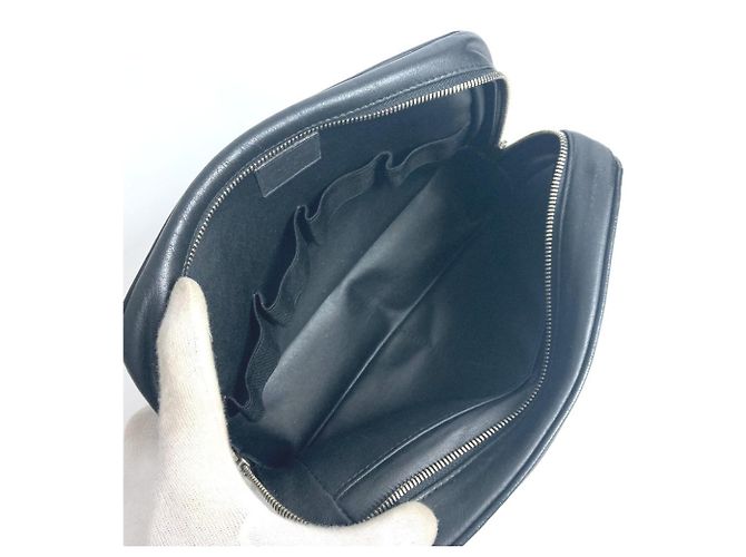 Borsa Clutch Louis Vuitton Damier Infini Nero - vista 11