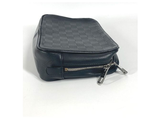 Borsa Clutch Louis Vuitton Damier Infini Nero - vista 5