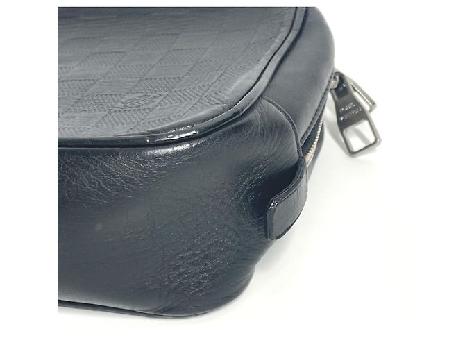 Borsa Clutch Louis Vuitton Damier Infini Nero - vista 7