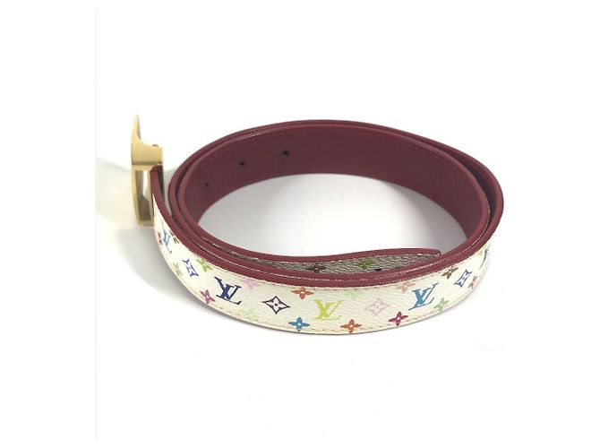 Cintura Monogram Multicolore Louis Vuitton Bianco - vista 3