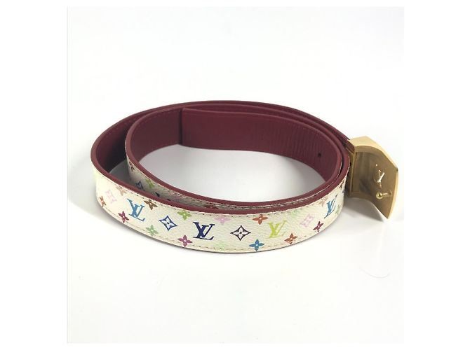 Cintura Monogram Multicolore Louis Vuitton Bianco - vista 4