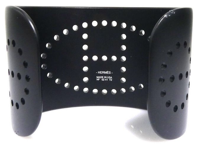Hermès Schwarzes Aluminium-Bangle-Armband von Hermes - Ansicht 3