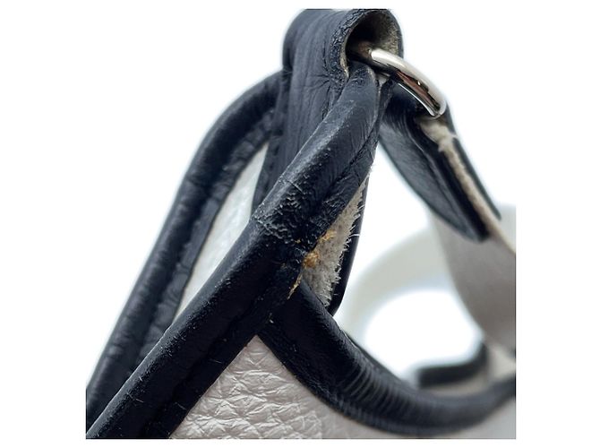 Hermès Borsa a Spalla Hermes Vespa PM Nero Bianco - vista 11