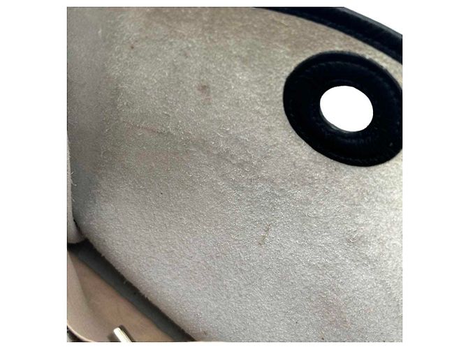 Hermès Borsa a Spalla Hermes Vespa PM Nero Bianco - vista 15