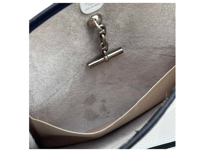 Hermès Borsa a Spalla Hermes Vespa PM Nero Bianco - vista 16